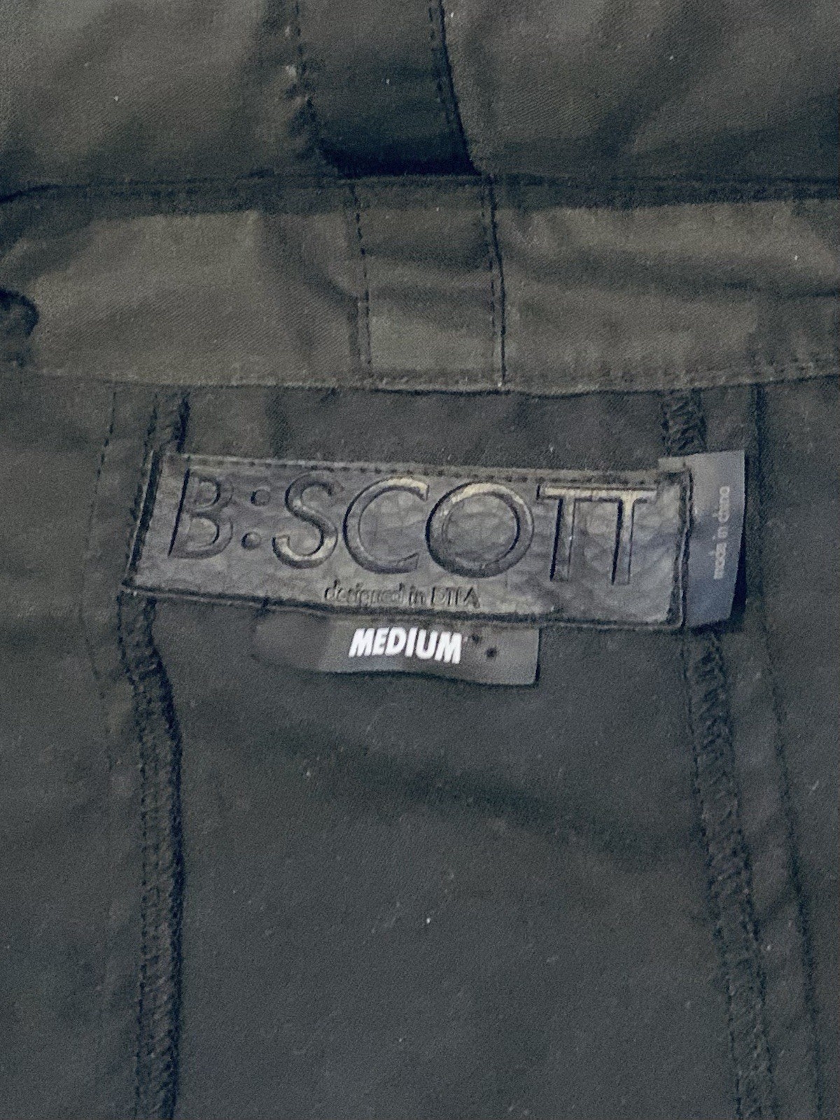 B:Scott Light Jacket Button Front Black Hooded Ov… - image 5