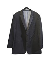 Tommy Hilfiger 2 button Black Tuxedo Suit Jacket Made in the USA Wool 48L