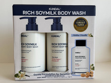 NIOB KUNDAL Rich Soymilk Creamy Body Wash Mellow Vanilla Scent. Bonus Pack