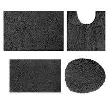 Dtxdtech Chenille Bathroom Rug Bath Mat Set 4 Piecechenille Bath Rug Pvc