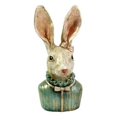 Hasenbüste Apricot od. Türkis Dekohase Hase Osterhase Büste Skulptur Ostern Deko