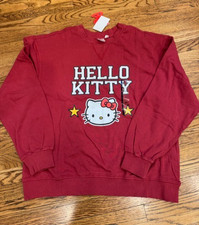 Hello Kitty Sweatshirt Red Womens Size L XL XXL New
