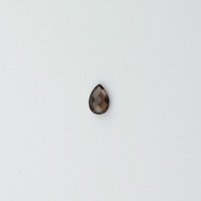 Natural Smoky Quartz Loose Gemstone 9x6 Pear Shaped Checkerboard Cut | eBay