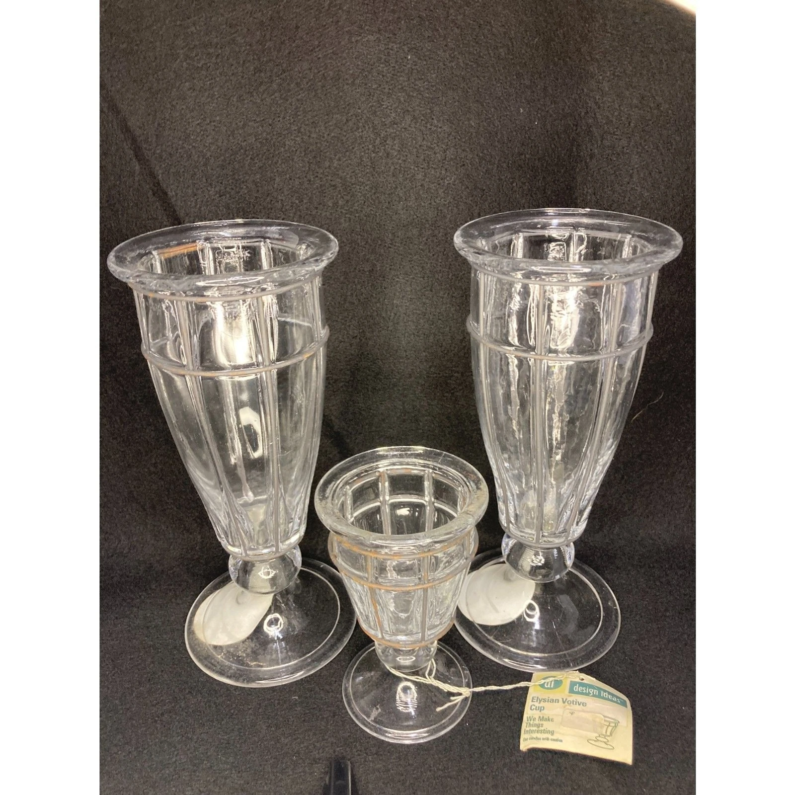 Design Ideas - 2 Elysian Vases & 1 Elysian Votive Cup New with Tags