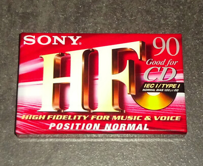 SONY High Fidelity HF 90 Audiokassette 1999 SEALED NEU & OVP TOP