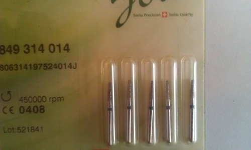 Swiss dental diamond burrs, dentist's borer, drill, Diamantbohrer, Jota, 1 Pack - Picture 57 of 93