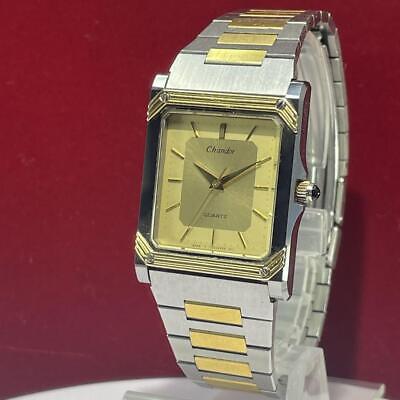 Orient Chandor 14K Bezel Quartz Watch Dual-Tone Dial 100m WR Orient Chandor 14K Bezel Quartz Watch Dual-Tone Dial 100m WR