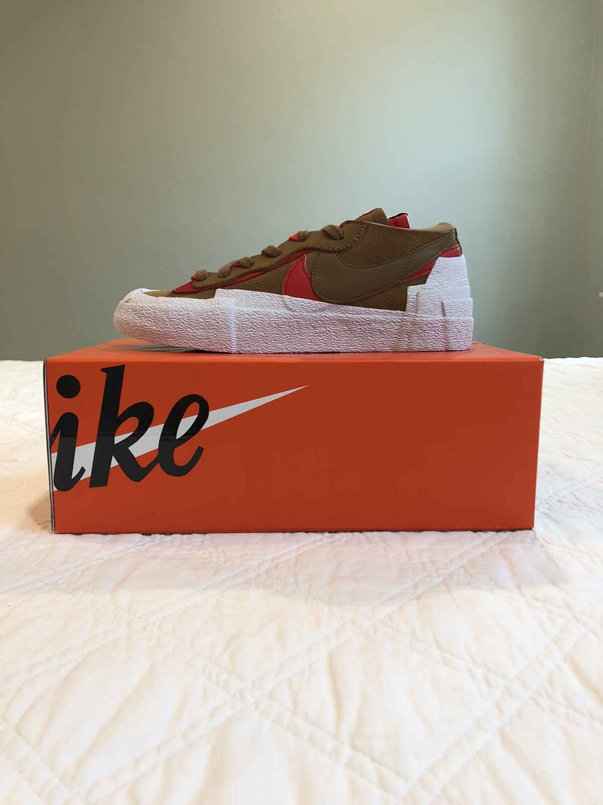 SACAI X NIKE Nike X Sacai Blazer Basso "British Tan" (IN MANO) Uomo Taglia 8