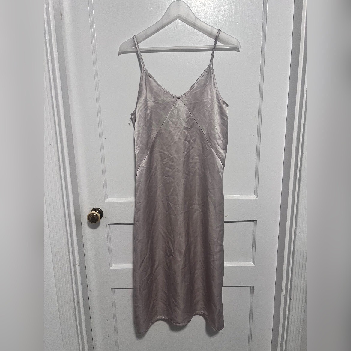 everlane party slip dress The Satin Slip Dress