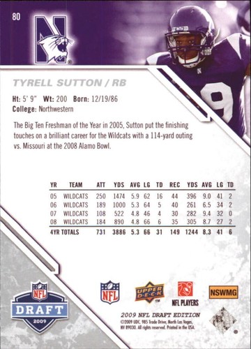 Fútbol americano Upper Deck Draft Edition 2009 #1-295 radiocontrol ¡Compra a granel ahorra! 💰 - Imagen 11 de 45