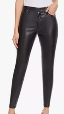 Sam Edelman Faux Leather Black Pants Size 28 High Rise Skinny Ankle Sexy