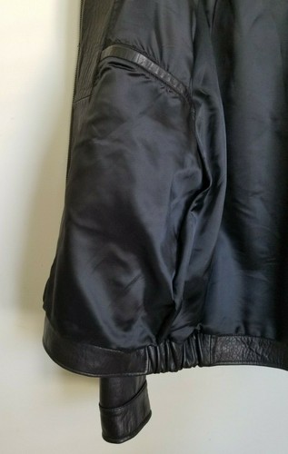 Roundtree Yorke Mens Brown Leather Lamb Skin Jacket Zip Front Pockets Lined Sz L - Picture 9 of 11