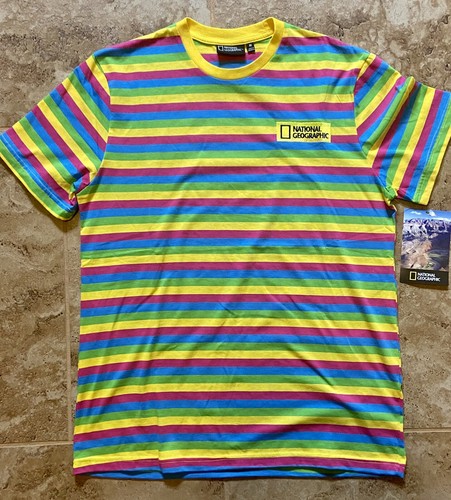 National Geographic Rainbow Striped T 