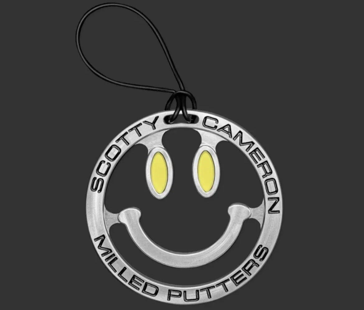 Scotty Cameron Bag Tag - Smiley Face - Mardi Gras 2024 NEW 