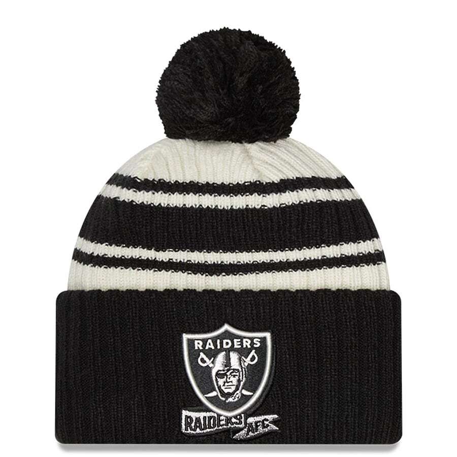 New Era Las Vegas Raiders Sport Knit Beanie Hat Cap - Black