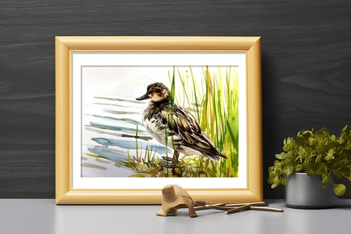 Watercolor Duck 5"x7" Print on Matte Paper | Elegant Wildlife Art - Picture 9 of 17