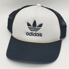 Adidas Adicolor Classic Curved Navy Blue White Trucker Cap