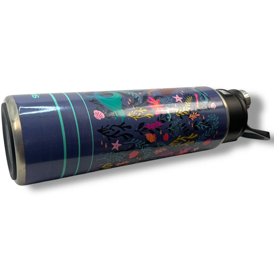 Botella de agua de lujo de acero inoxidable Disney Tervis 24 OZ verde azulado salpicadura boca ancha Foto 4 de 4