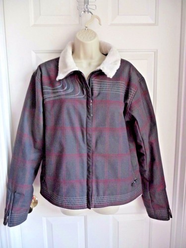Giacca cappotto donna Mountain Hardwear tg L grigio rosso zip davanti ricamato scimmia - Foto 4 di 10