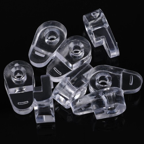 2 Count Glass Wardrobe Clamp Mirror Fixing Bracket Cabinet Window Clips - Picture 4 of 12