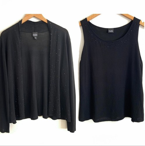 Eileen Fisher Beaded Sweater Cardigan 