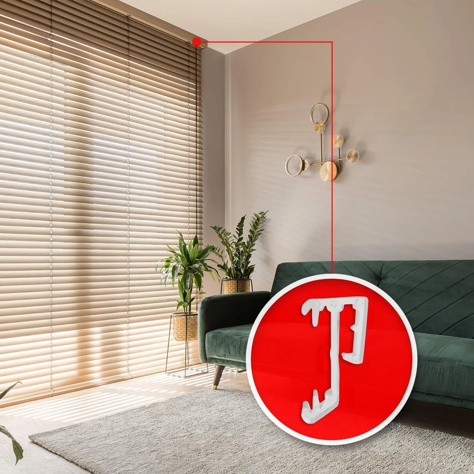 Increíbles clips de cenefa ciega mini individuales para cortinas de 1" - transparentes, estables a los rayos UV, Foto 4 de 4