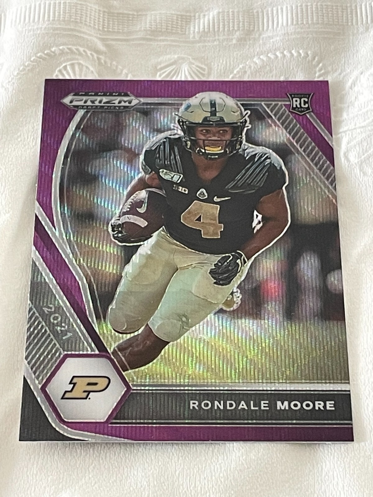 2021 Panini Prizm Football Draft Picks # 129 Purple Wave Rondale Moore RC