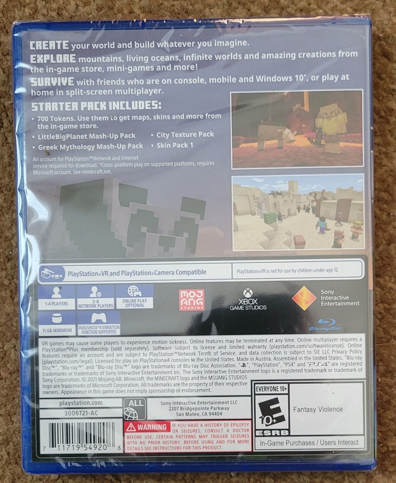 Jogo PS4 Minecraft Starter Collection, SONY PLAYSTATION