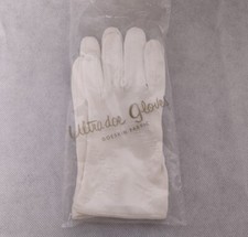 White Dress Gloves Ultra Doe Doeskin Fabric XS Vintage