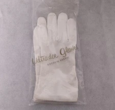 White Dress Gloves Ultra Doe Doeskin Fabric XS Vintage