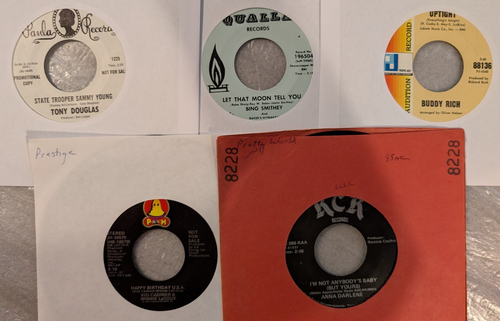 5 ct LOT #50 High Grade 45 RPM Odd, Private, Indie Labels, VG+ to NM - Picture 2 of 2