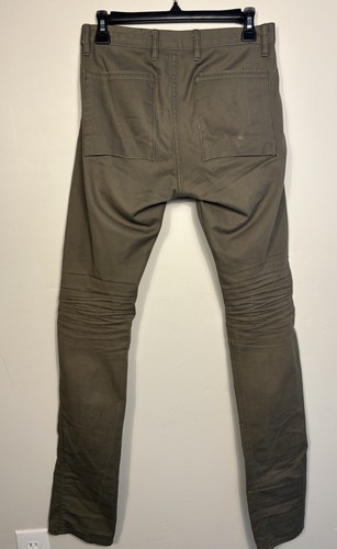 RGT Rogue Territory Officers Trousers Slim Taper Mens Pants Green Size 27/34 - Picture 2 of 6