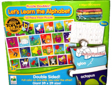 Learn the Alphabet Puzzle, NEW Giant 3'x2' Double side Color Your Own, Age 3 up