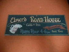 ELMER'S MAN CAVE Rustic Wood Sign Man Cave Decor