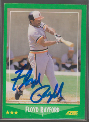 Autographed 1988 Score Floyd Rayford - Orioles
