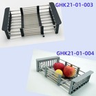 S.S. Sink Drainer,Dish drying rack,Kitchen Storage,Racks & Holders,Gray,Black