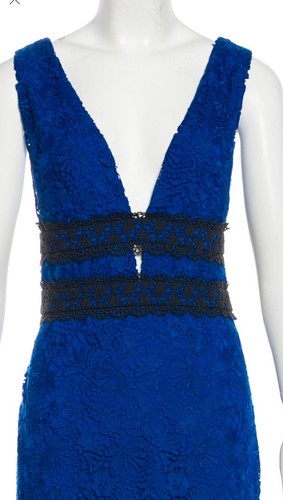 New DVF Diane Von Furstenberg 8 10 Royal Blue Lace Designer Womens Dress NWT - Picture 3 of 12