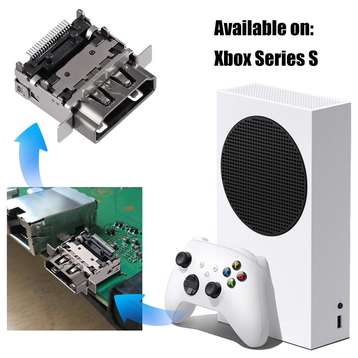 Porta HDMI 2.1 Presa Jack Connettore Display Display Sostituzione della porta compatibile con Microsoft Xbox One X Console