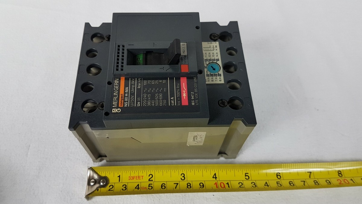 Merlin Gerin NS-80H-MA Circuit Breaker 220-690VAC 250VDC MA-12.5