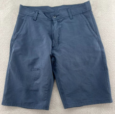 Burnside Shorts Mens Sz 30 Blue Chinos Performance Hybrid 10" Flat Front