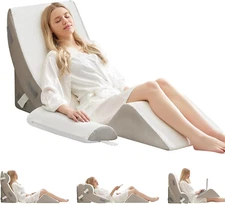 4-PCS Orthopedic Bed Wedge Pillow Set for Post-Surgery Recovery & Pain Relief -