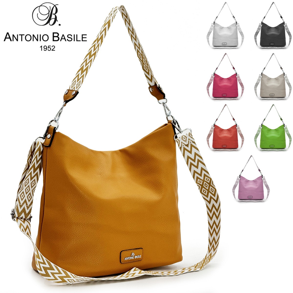 Borsa Antonio Basile pelle morbida sacco semplice casual mono