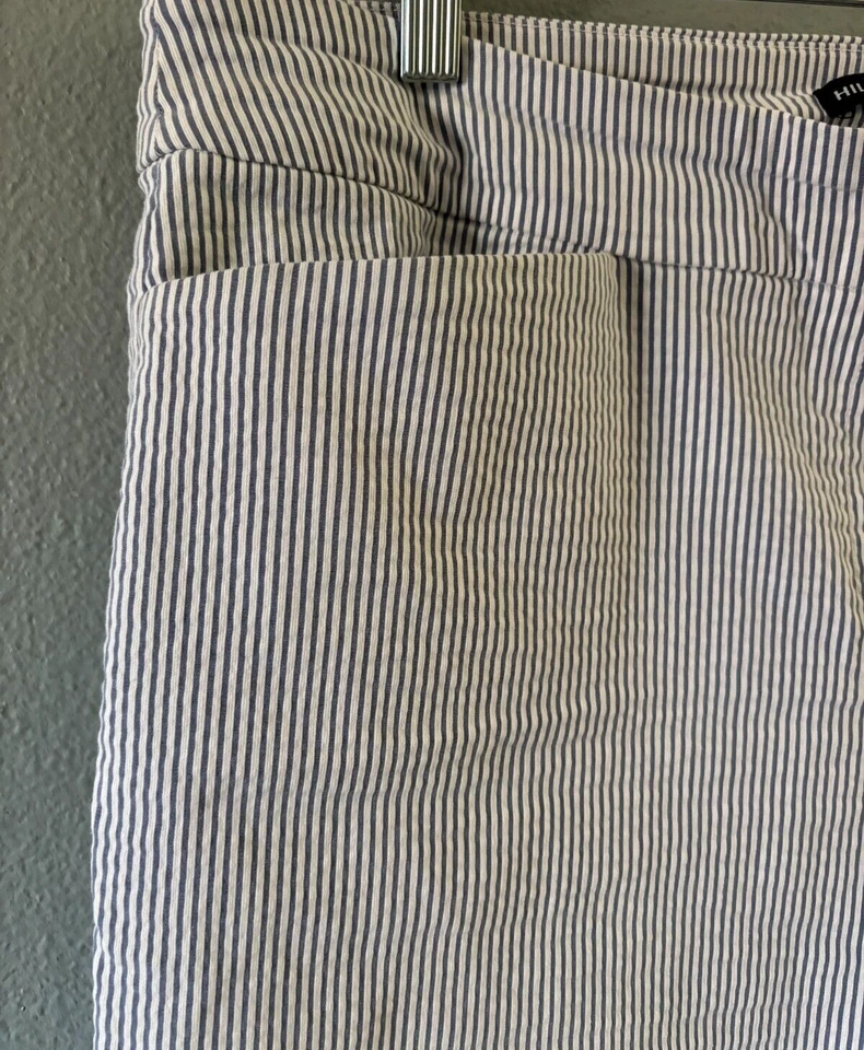 Calça cropped Hilary Radley listrada feminina tamanho XL bolsos - Imagem 4 de 4