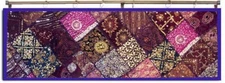 60" RARE ETHNIC ART DÉCOR SARI WALL HANGING TAPESTRY TABLE LINEN RUNNER THROW