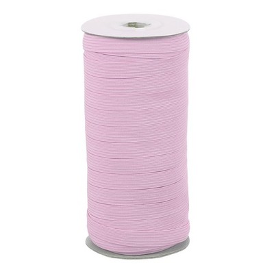 Elastic Band 3/8 inch x 45m General Purpose Flat Rope, Pink