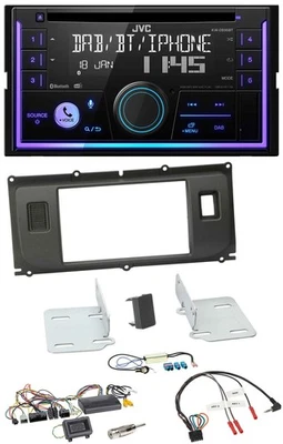 JVC Lenkrad USB 2DIN DAB Bluetooth CD Autoradio für Land Rover Evoque 11-13 Blin - Bild 1 von 4