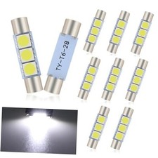 Car 28mm LED Reading Light, 6614F/6612F 5050-3SMD Chips Super 10 PCS White
