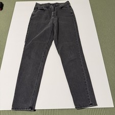 American Eagle Women's Gray Stretch Denim Jeans Size 2 Long Regular 99% Cotton