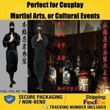 Authentic Ninja Costume Set of 6 Made in Japan Adult Free Size Cosplay Outfit JP
