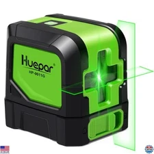 Self-Leveling Green Cross Line Laser Level 100ft with Magnetic Base & Battery